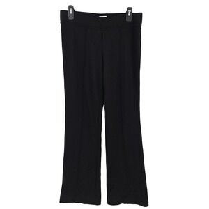 VTG Cache Pants Women L Black Pull On Bootcut Ponte Knit Dress Slacks Stretch